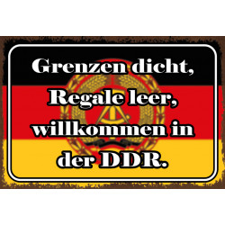 Blechschild Grenzen dicht...