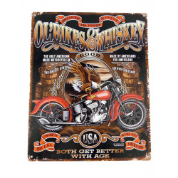 Blechschild OL Bikers & Whiskey