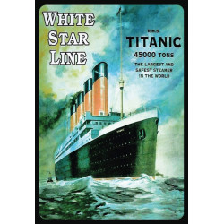 Blechschild Titanic White Star Line