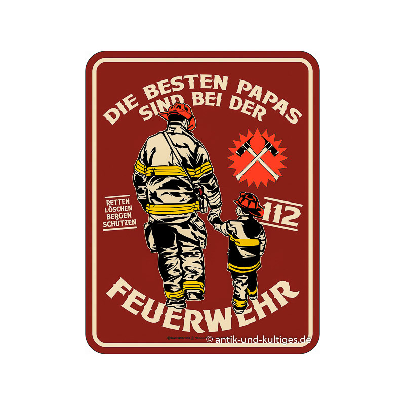 Blechschild Die besten Papas - RAHMENLOS® 3903