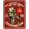 Blechschild Die besten Papas - RAHMENLOS® 3903