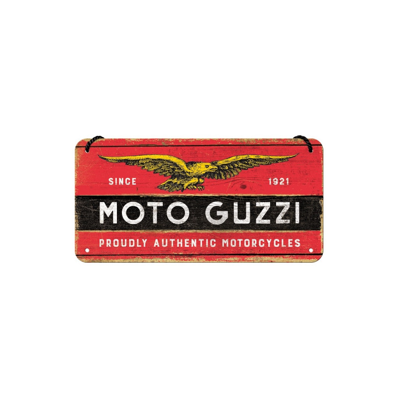 Moto Guzzi Hängeschild Logo Wood - Nostalgic-Art