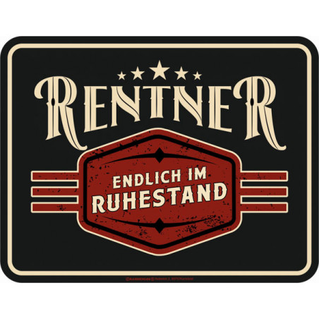 Schönes Blechschild Rentner Endlich Im Ruhestand 22x17cm