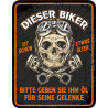 Blechschild Dieser Biker ist schon etwas älter - RAHMENLOS® 3981