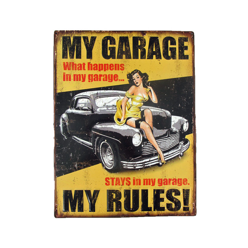 Blechschild My Garage Pin Up Girl (F02)