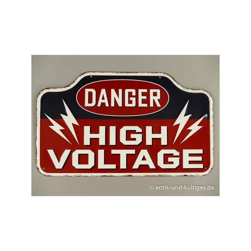 Blechschild High Voltage