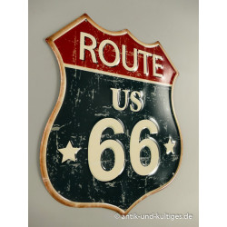 Blechschild Route 66 US