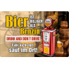 Blechschild Bier ist billiger als Benzin