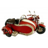 Motorrad mit Beiwagen rot Blechmodell 19 cm