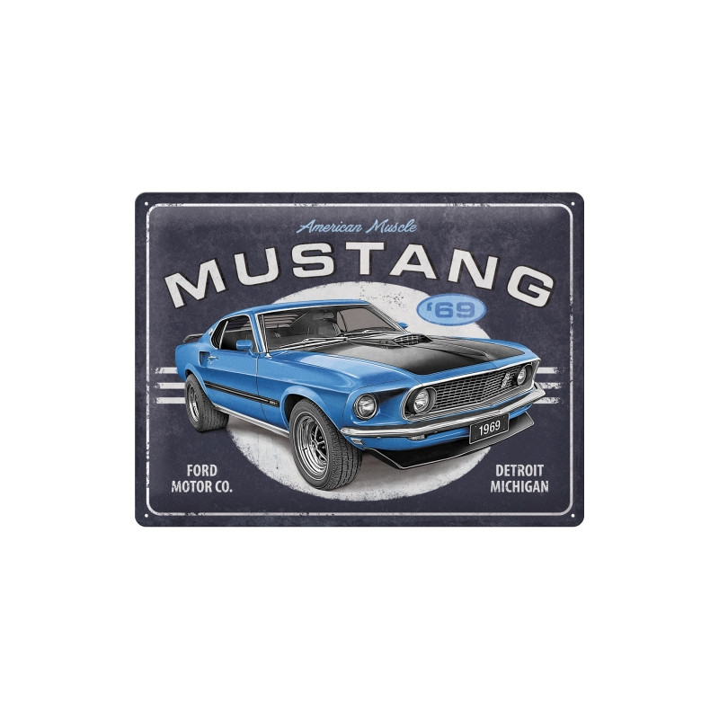 Ford Mustang Blechschild 1969 - Nostalgic-Art