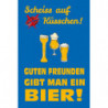 Blechschild Scheiß aufs Küsschen