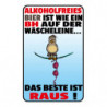 Blechschild Alkoholfreies Bier ist wie ein BH