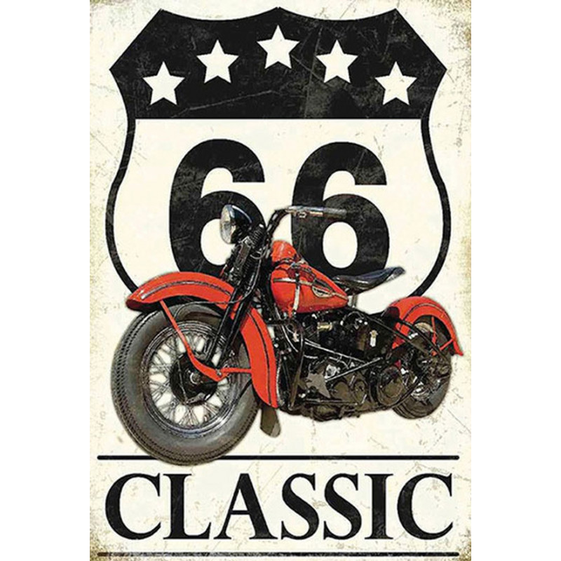 Blechschild Route 66 Classic