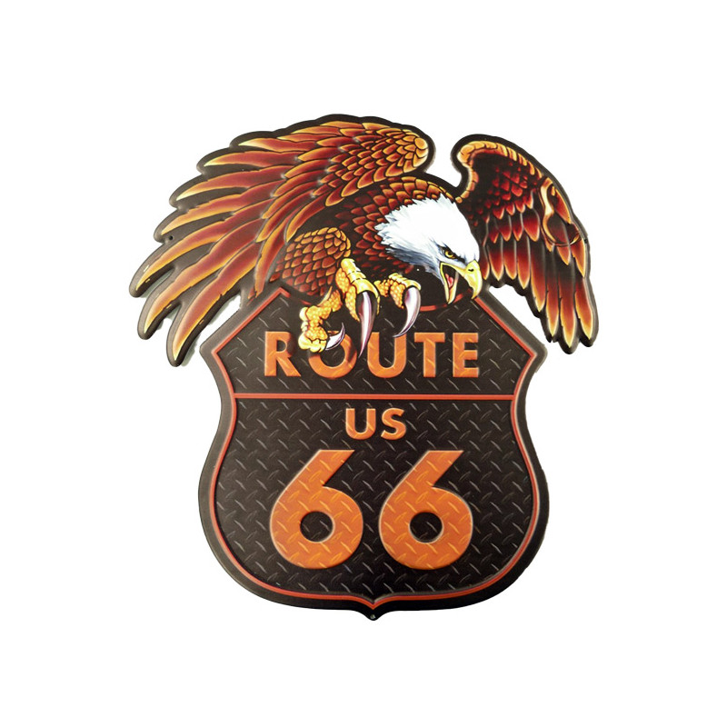 Blechschild Route 66 Adler Biker