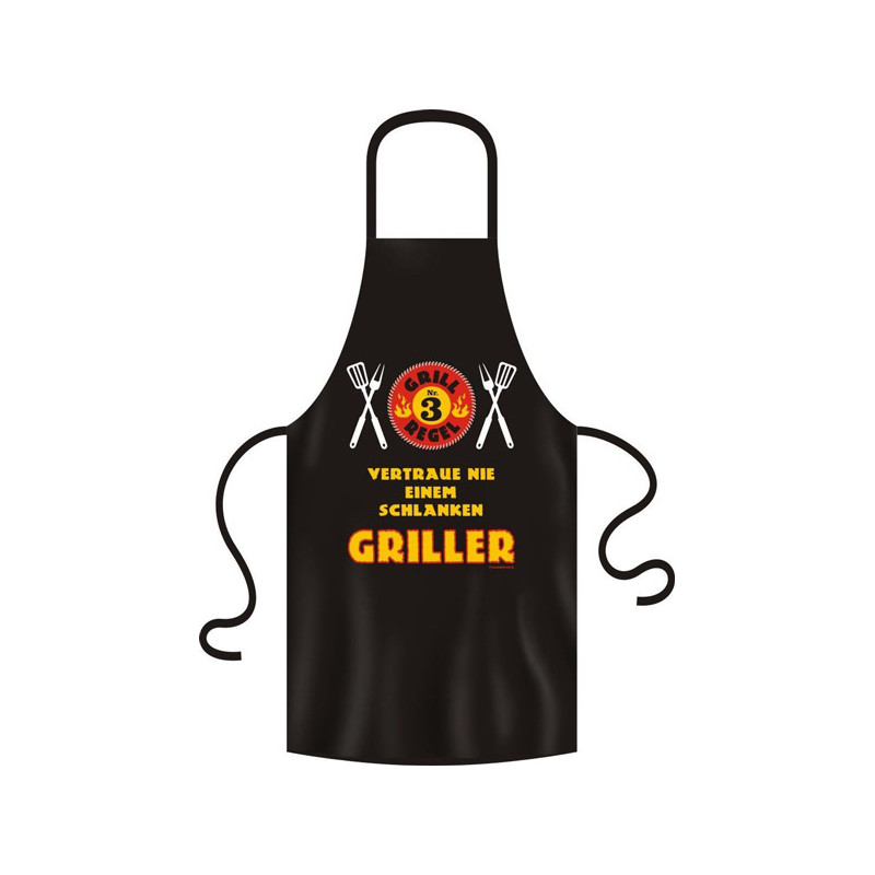 Grillschürze Grill Regel Nr. 3 Kochschürze - RAHMENLOS®