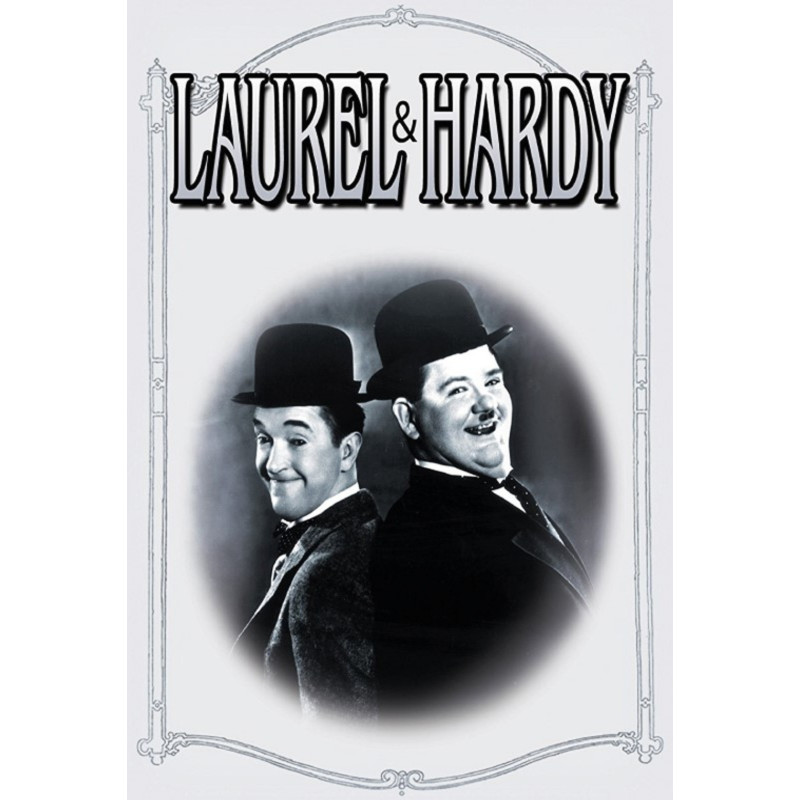 Blechschild Dick & Doof - Stan Laurel & Oliver Hardy - Porträt