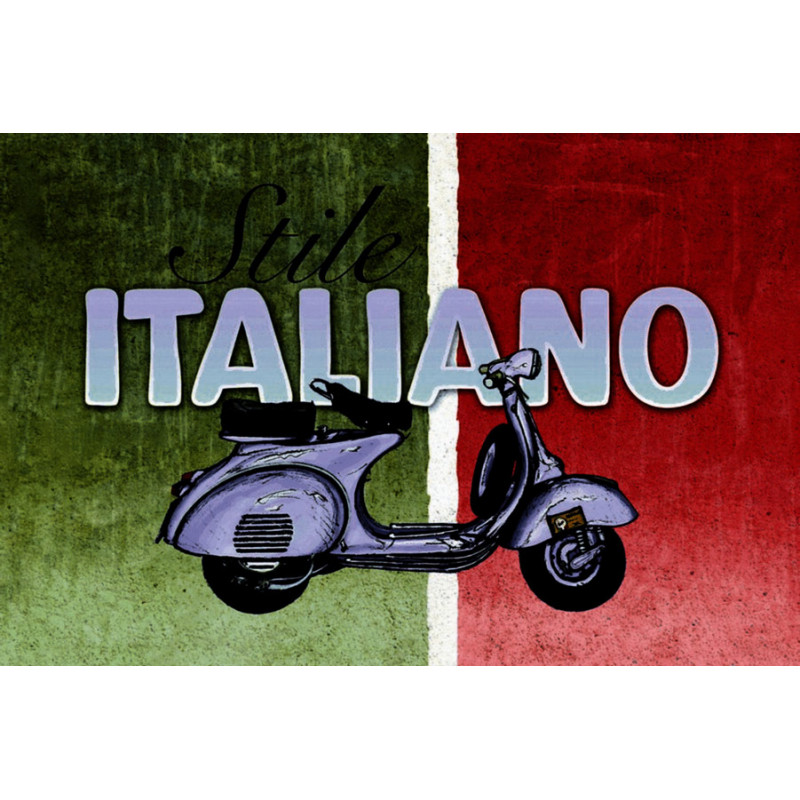 Vespa Stile Italiano Blechschild