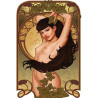 Pin Up Girl Efeu Blechschild