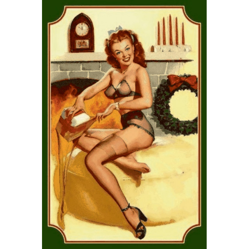 Pin Up Girl Geschenk Blechschild