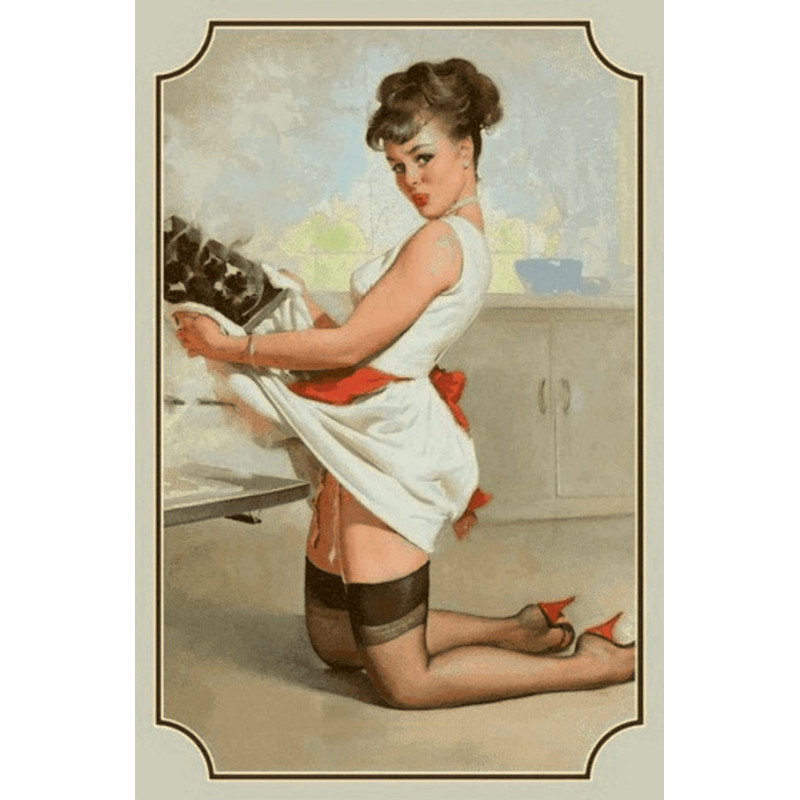 Pin Up Girl Erotik Retro Blechschild