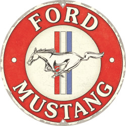 Ford Mustang Blechschild Rund - Nostalgic-Art