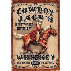 Blechschild Cowboy Jacks Whiskey