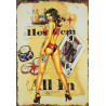 Pin Up Girl Casino Poker Blechschild