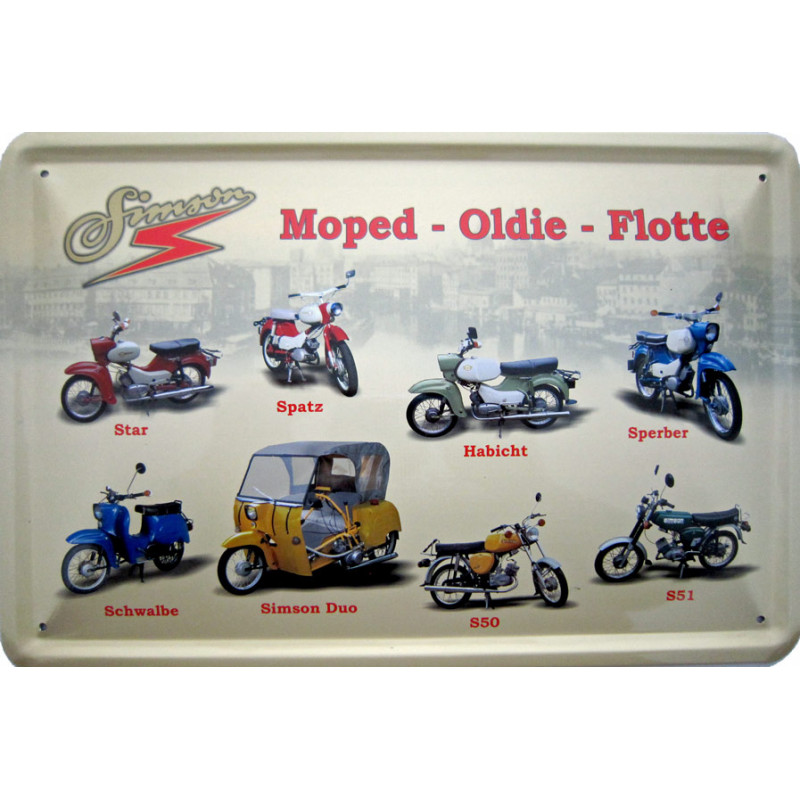 Blechschild Simson 8er Flotte