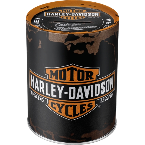 Spardose Harley-Davidson Genuine Logo - Nostalgic-Art - Ø 10 cm x 13 cm