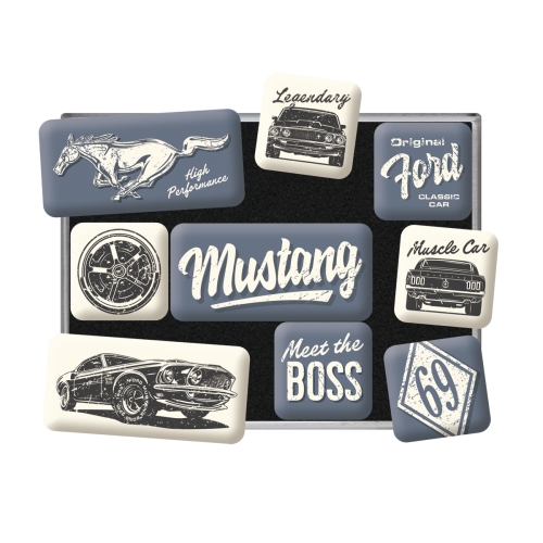 Ford Mustang Kühlschrank-Magnet-Set - Nostalgic-Art