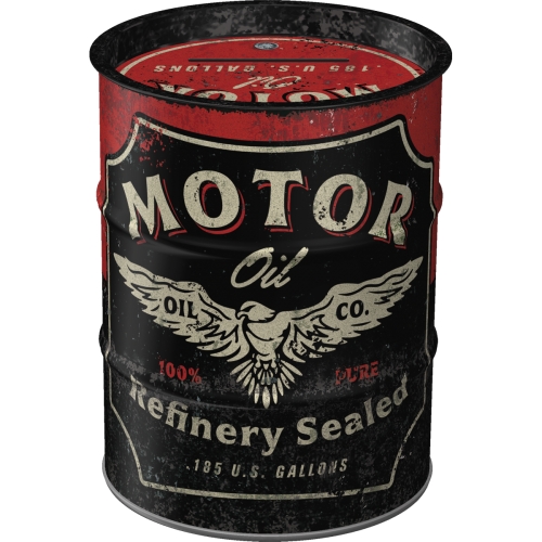 Spardose Ölfass Motor Oil - Nostalgic-Art - Ø 9,3 cm x 11,7 cm