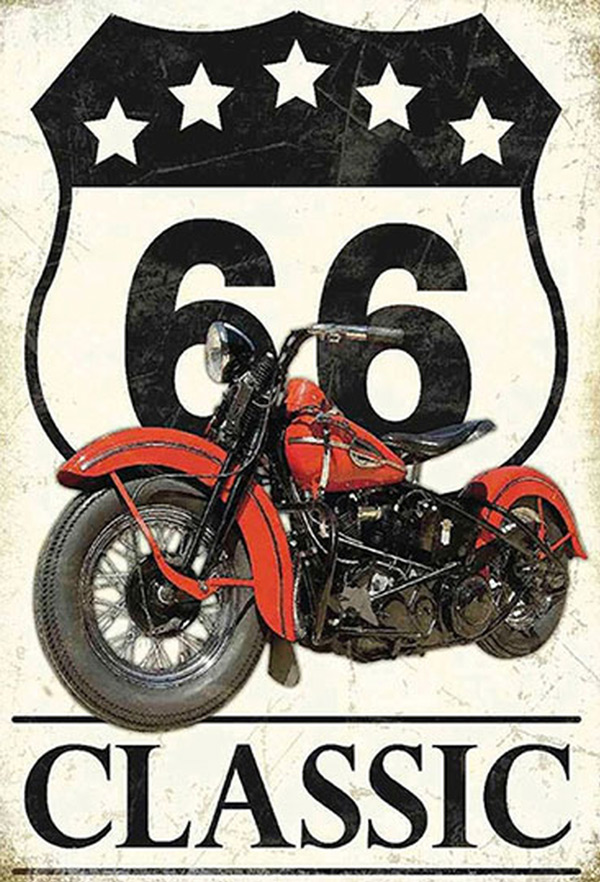 Blechschild Route 66 Classic - 20x30 cm
