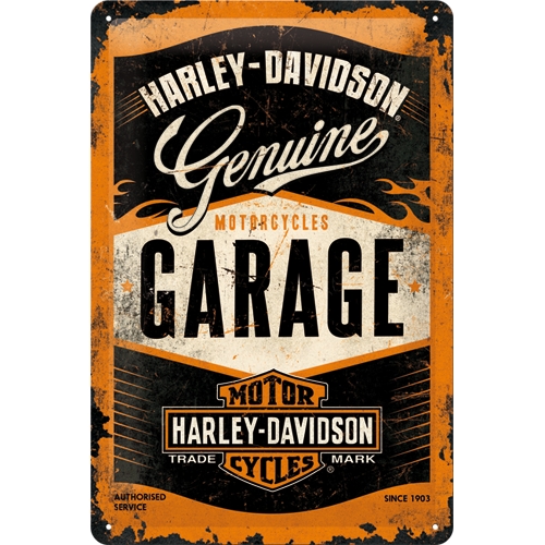 Harley-Davidson Blechschild Garage - Nostalgic-Art - 20x30 cm
