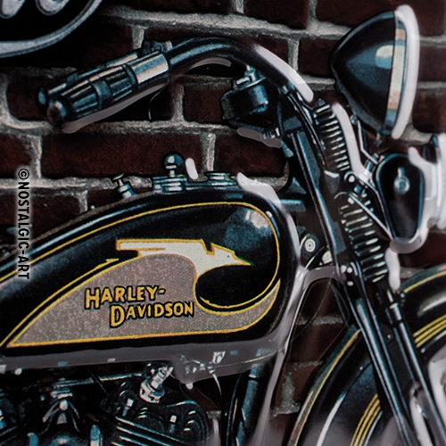 Harley-Davidson Blechschild Brick Wall - Nostalgic-Art - 30x40 cm