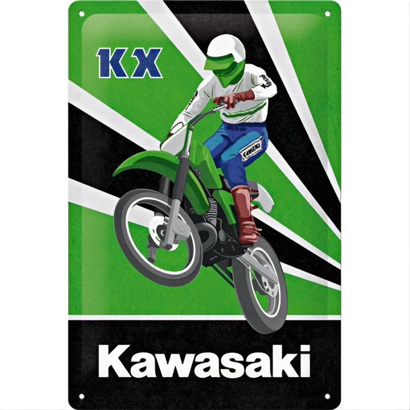 Kawasaki KX Motocross Blechschild - Nostalgic-Art - 20x30 cm