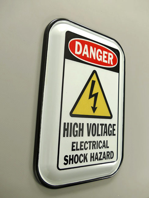 Blechschild High Voltage - 20x30 cm