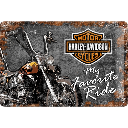 Harley-Davidson Blechschild Favourite Ride - Nostalgic-Art - 20x30 cm