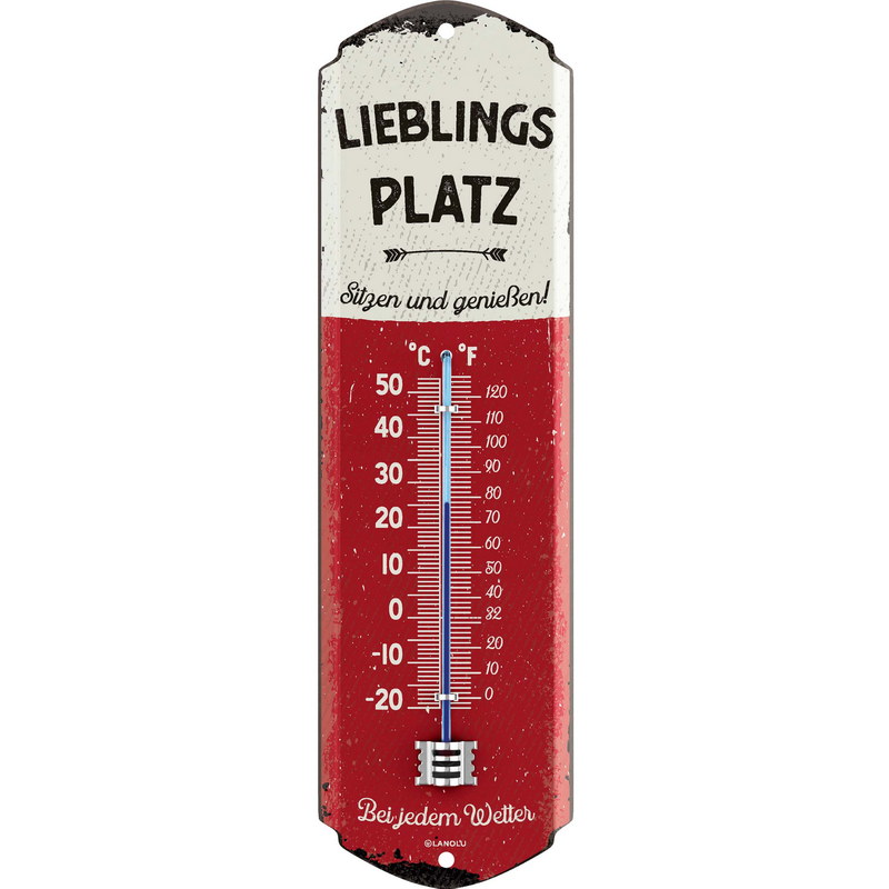 Thermometer Lieblingsplatz - 28 x 8 cm