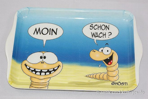 Tablett Moin schon wach - Hösti - 21x14,5 cm