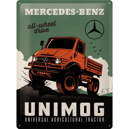Mercedes-Benz Unimog Blechschild - Nostalgic-Art - 30x40 cm