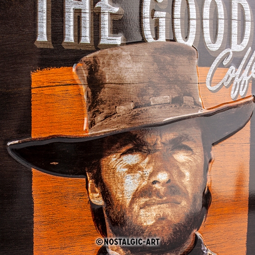 Blechschild Clint Eastwood The Good Coffee - Nostalgic-Art - 15x20 cm