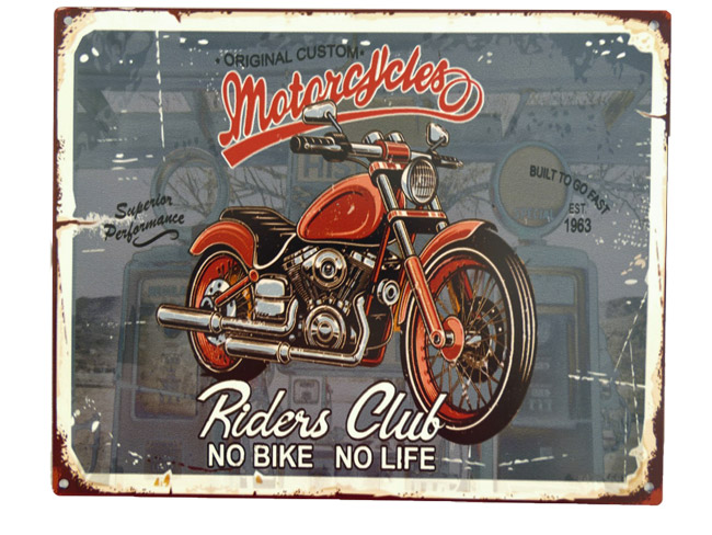 Blechschild Riders  - 20x25 cm