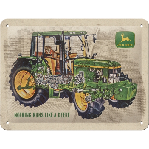 John Deere Blechschild Model 6410 - Nostalgic-Art - 15x20 cm