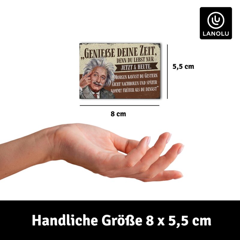 Kühlschrank-Magnet Genieße Deine Zeit - 8 x 5,5 cm
