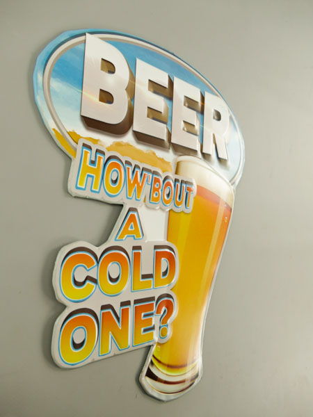 Blechschild Beer Cold One - 30x37 cm