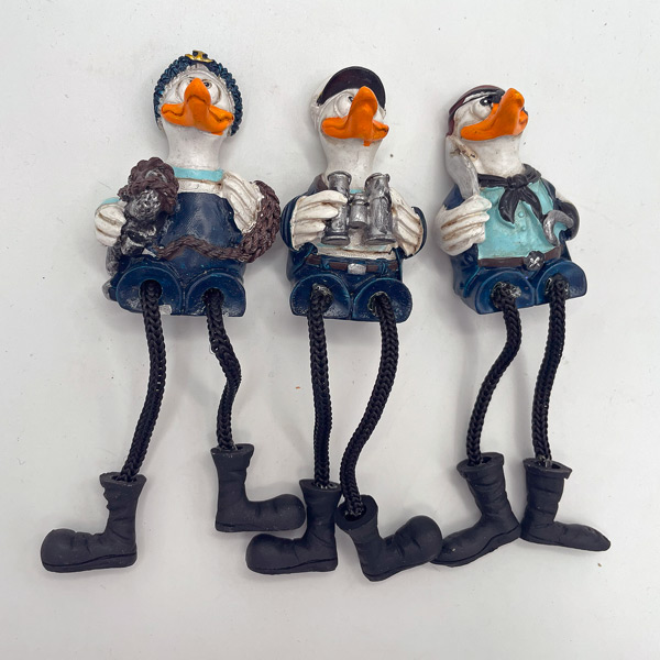 Seemänner mit Bommelbeine Kühlschrank-Magnet 3er Set