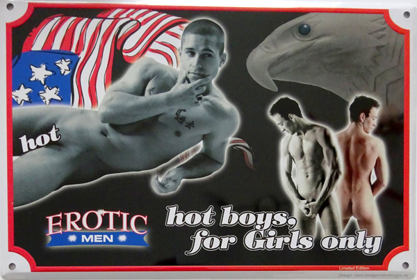 Blechschild Erotic Men - 20x30 cm