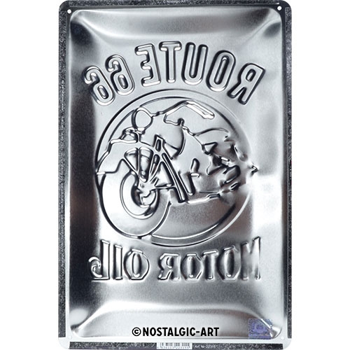 Blechschild Route 66 Motor Oil - Nostalgic-Art - 20x30 cm