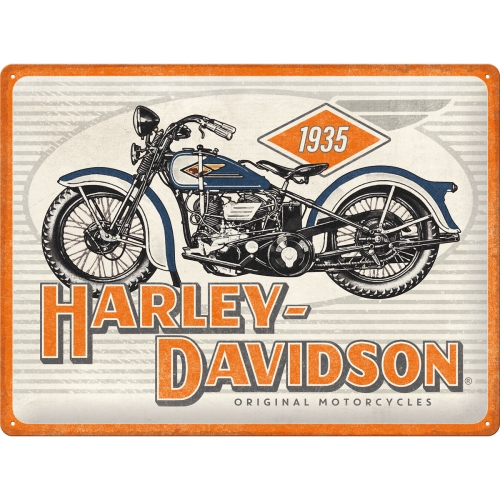 Harley-Davidson Blechschild Motorcycles 1935 - Nostalgic-Art- 30x40 cm