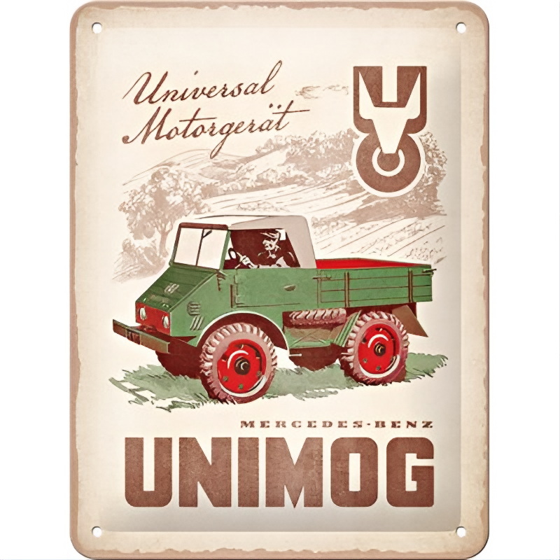 Mercedes-Benz Unimog 1951 Blechschild - Nostalgic-Art - 15x20 cm